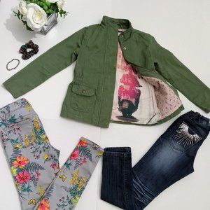 spring green lightweight Girls Jacket size M (7/8)